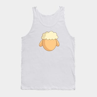 cute flat sheep character design Tank Top